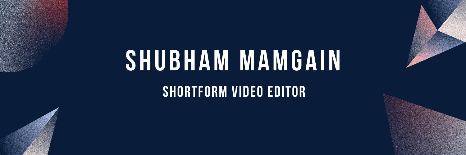 Shubham Mamgain banner