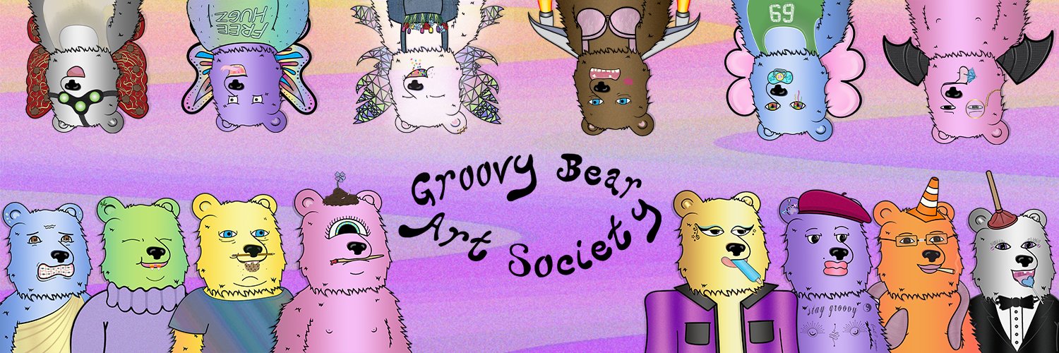 Groovy Bear Art Society ☮️ banner
