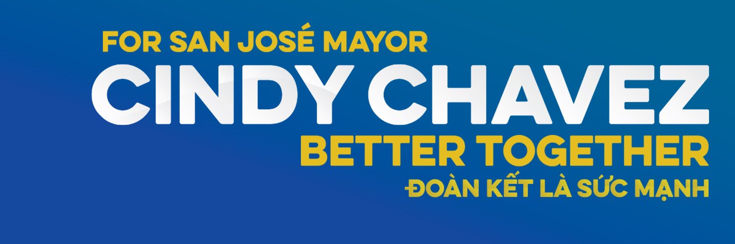 Cindy Chavez for Mayor banner