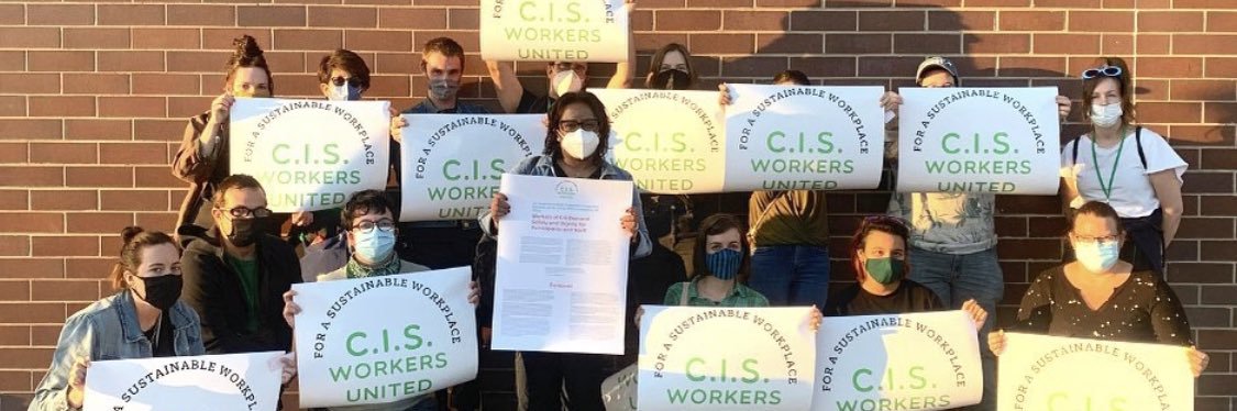 C.I.S. Workers United banner