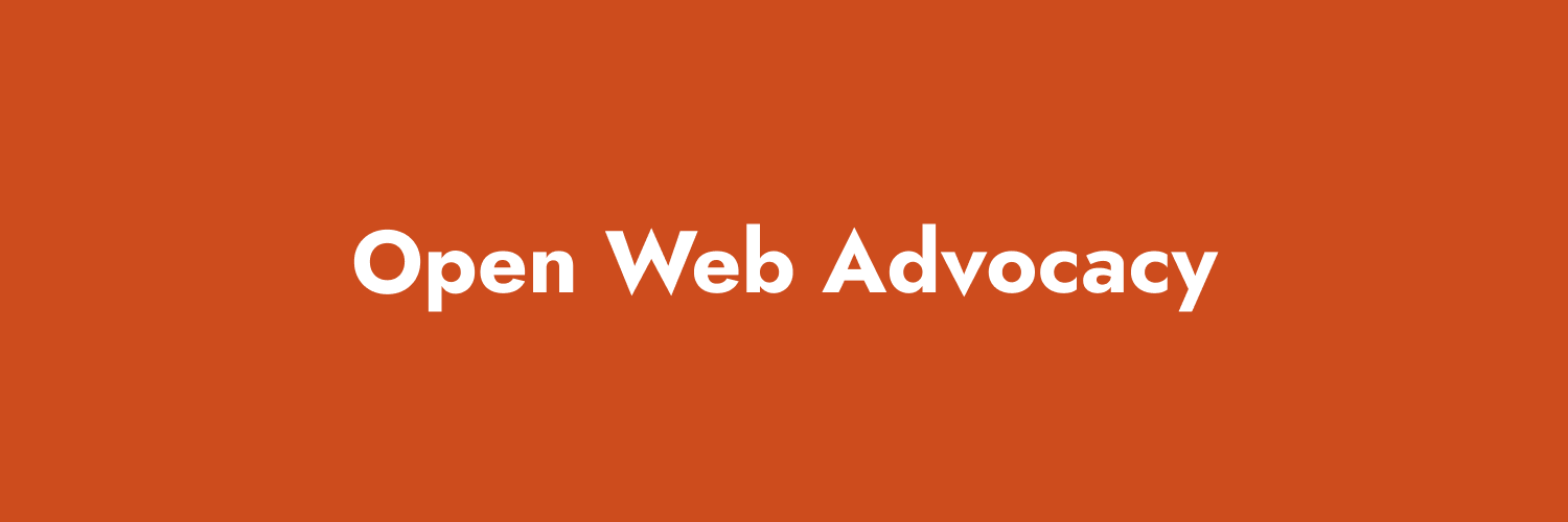 Open Web Advocacy's banner