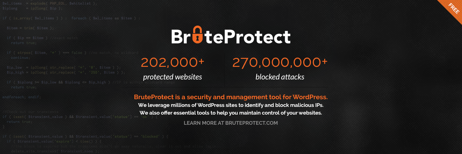 BruteProtect banner