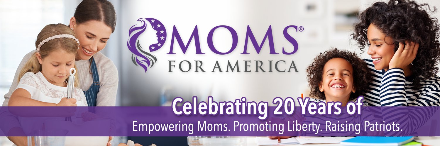 Moms for America's banner
