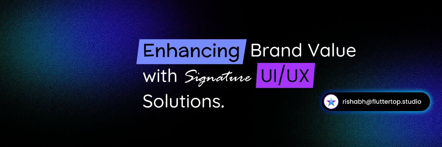 Fluttertop UI/UX banner