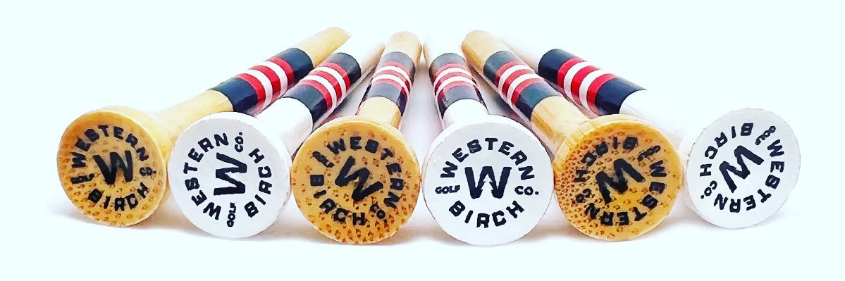 Western Birch Golf Tees banner