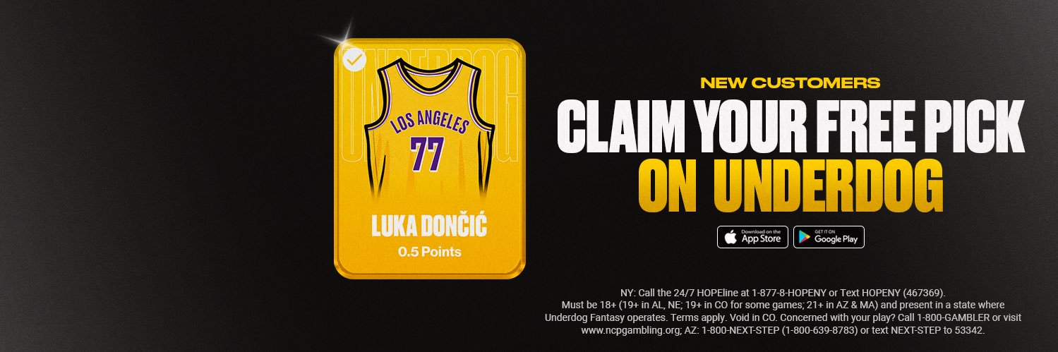 Underdog NBA's banner