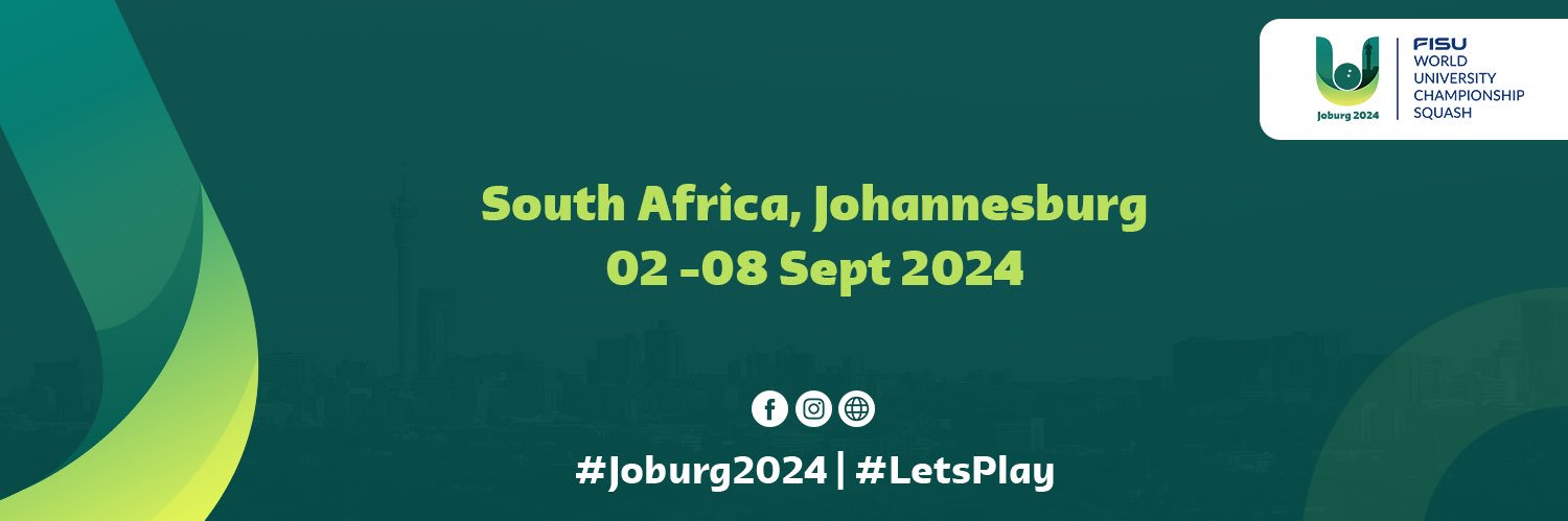 Joburg2024 FISU World University Championship Squa banner