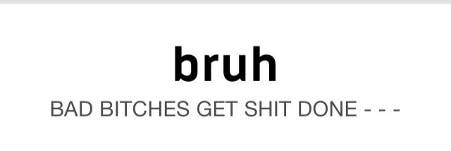 Bad Bitch. banner