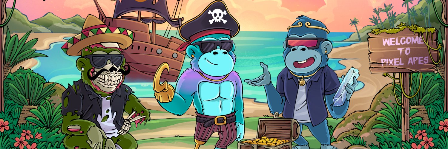 PixelApes | $KING, RAFFLES, CHEST QUEST, and more. banner