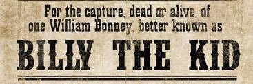 “Billy The Kid” banner