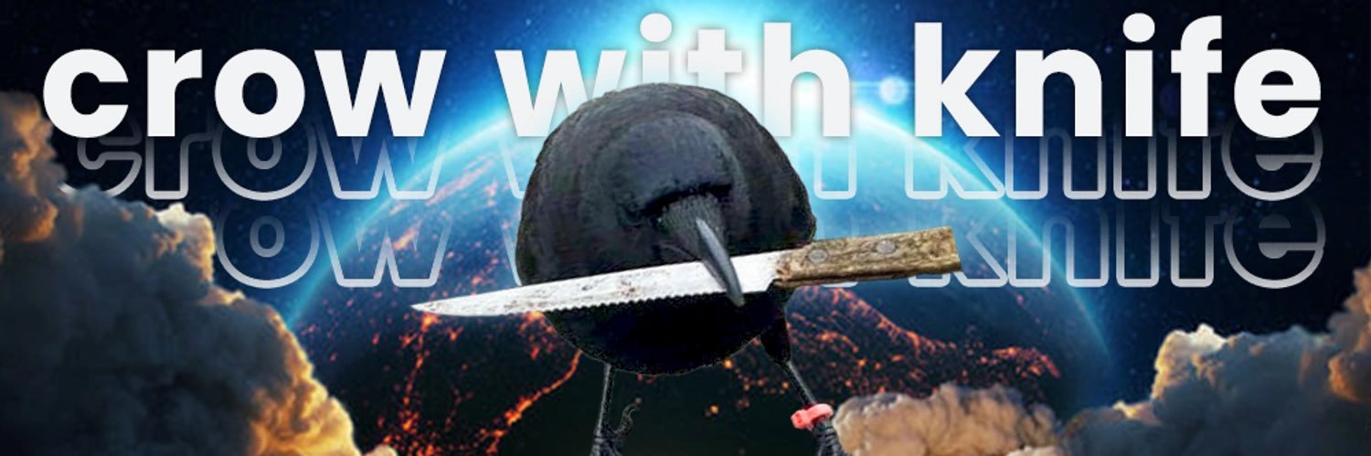 crow with knife's banner