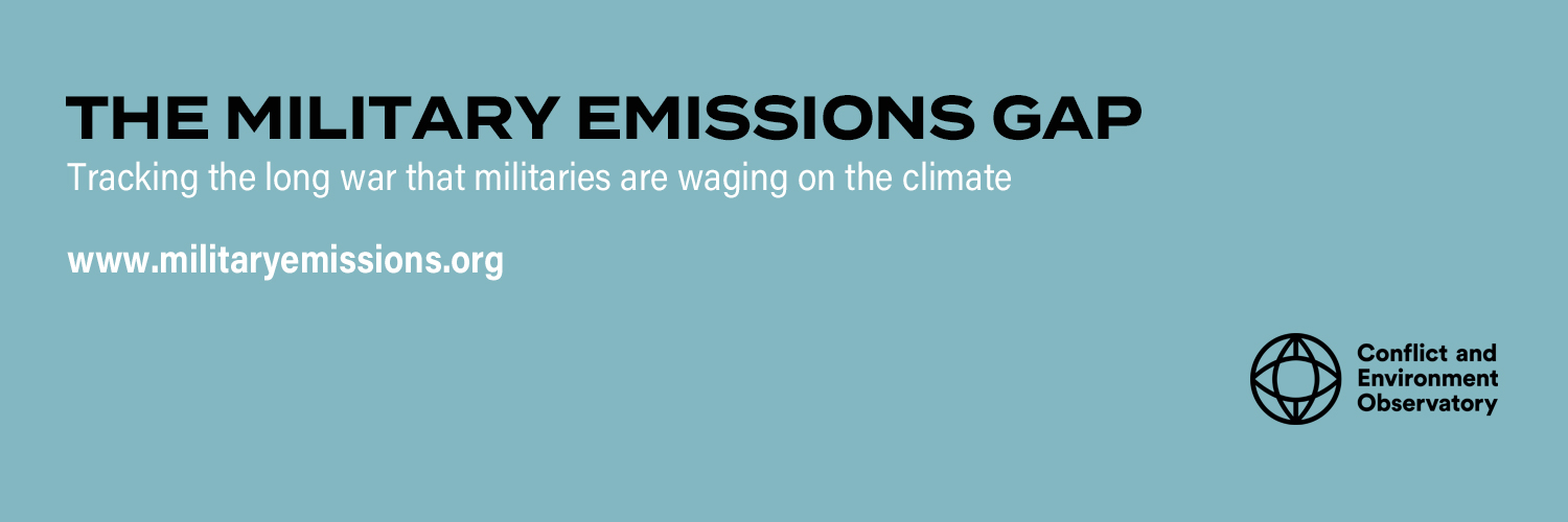 The Military Emissions Gap's banner
