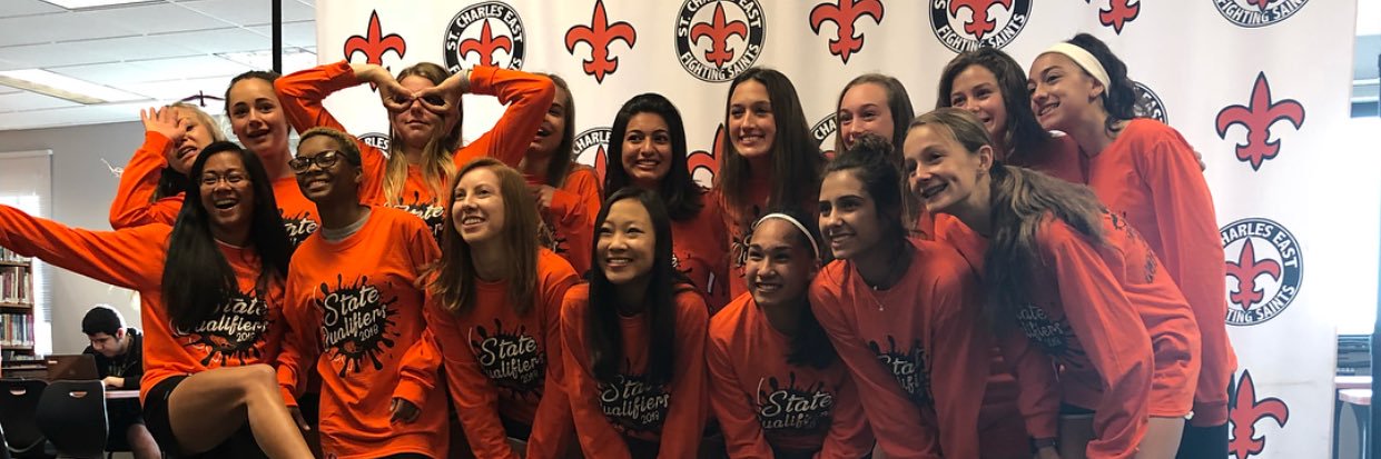 Running Saints banner