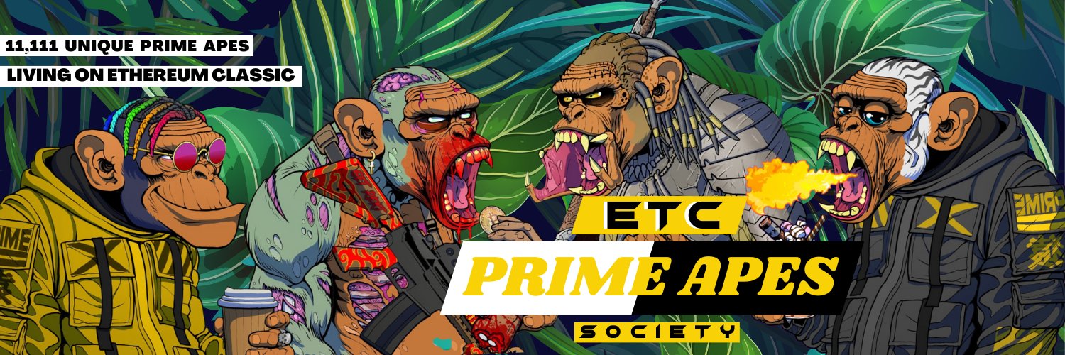 🍌🦍 ETCPrimeApeSociety.NFT 📈 Profile Banner