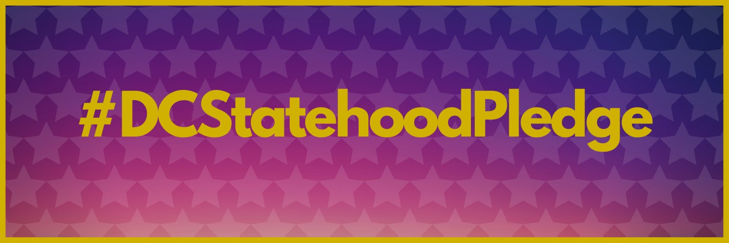 The D.C. Statehood Pledge banner