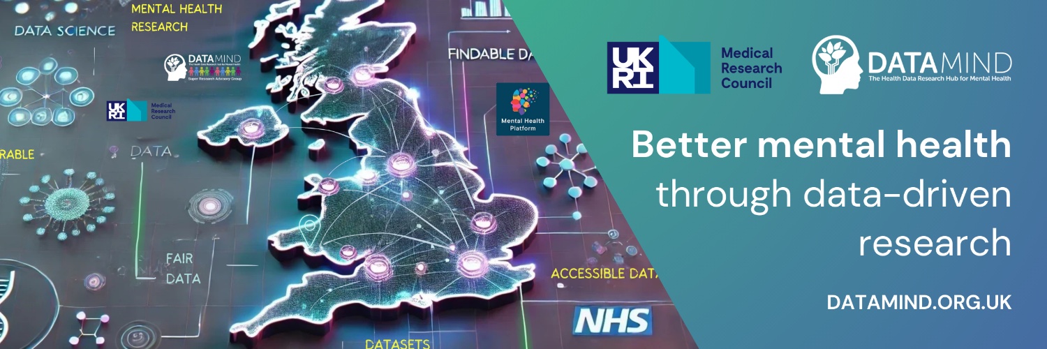 DATAMIND - HDR UK Hub for Mental Health Research banner