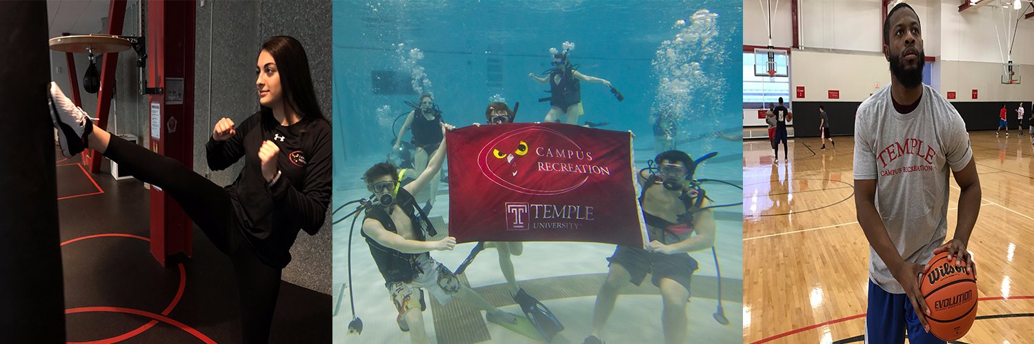 Temple U. Campus Rec banner