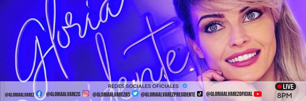 Gloria Álvarez's banner