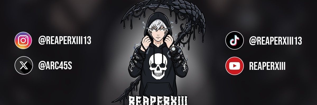 ༒︎☠︎︎✞︎ReaperXIII✞︎☠︎︎༒︎ banner