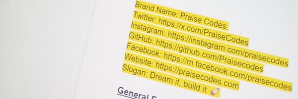 PraiseCodes Profile Banner