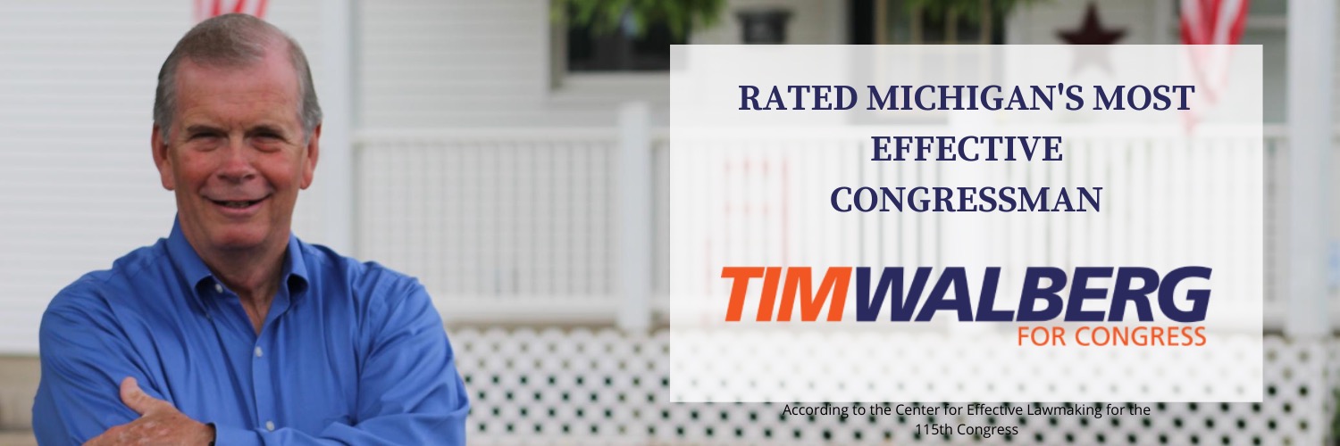 Walberg for Congress banner