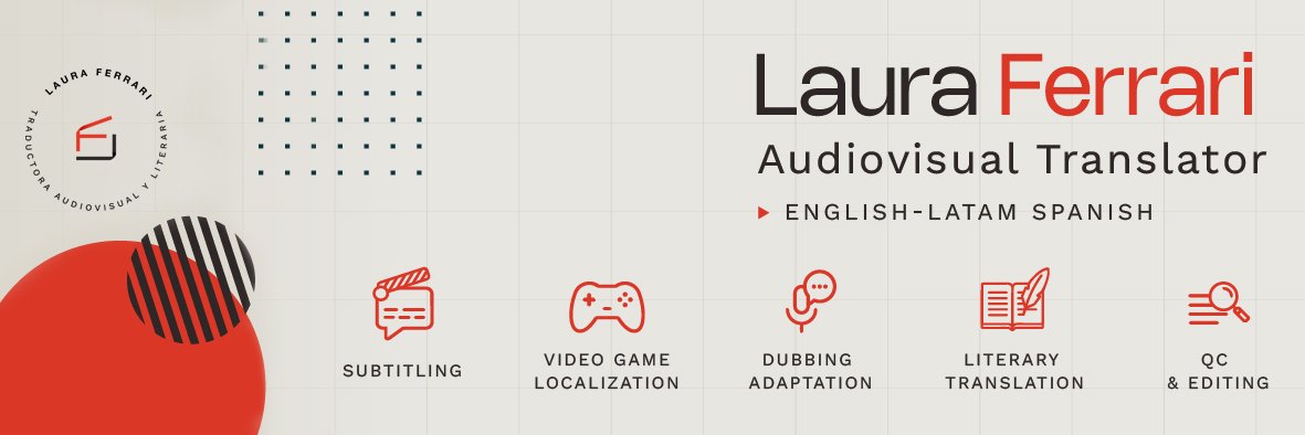 Laura Ferrari 🎬 Audiovisual Translator banner