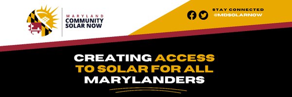 Maryland Community Solar Now Profile Banner