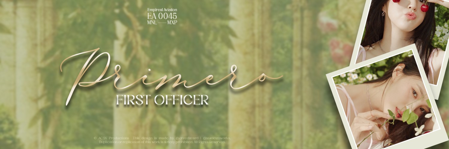 FIRST OFFICER M. PRIMERO ✈︎ 🇮🇹 banner