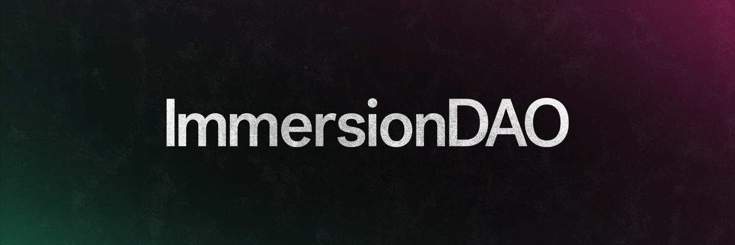 ImmersionDAO's profile banner image