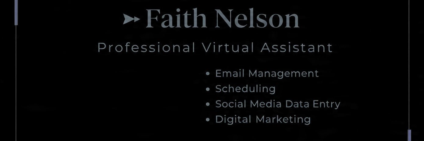 Faith Nelson O | Virtual Assistant banner