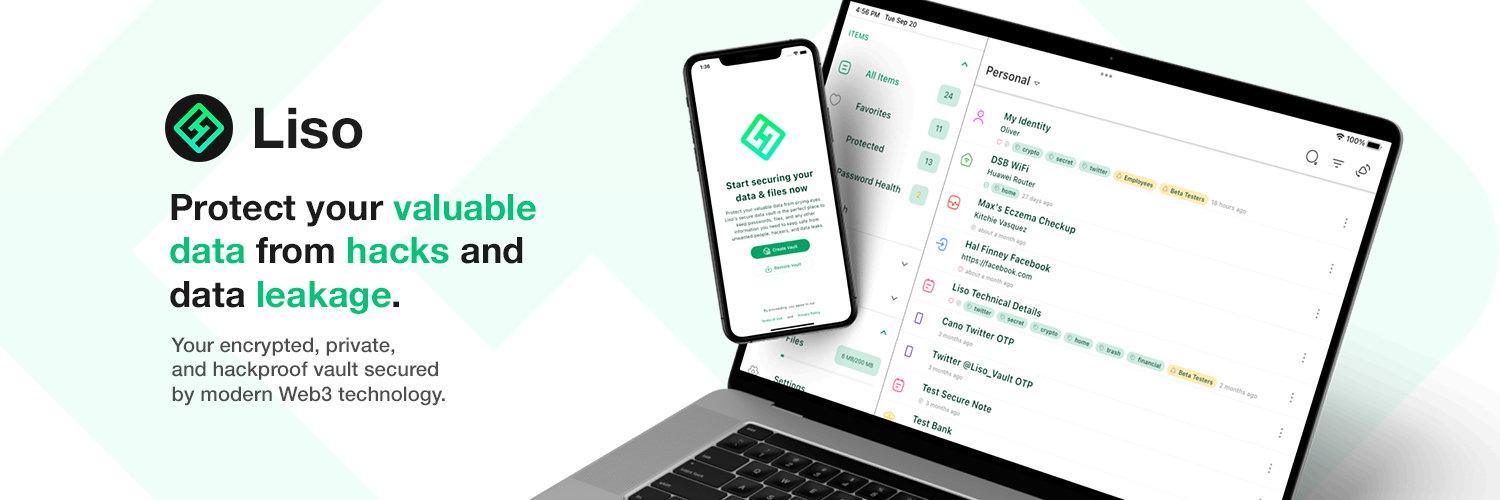 Liso - Decentralized Password Manager banner
