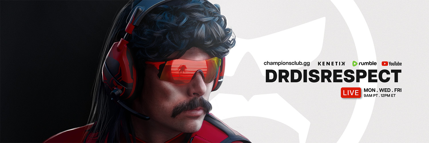 Dr Disrespect's banner