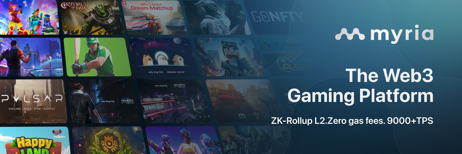 Myria | The web3 gaming platform banner