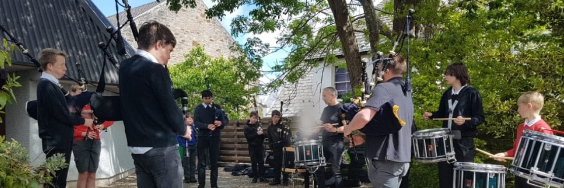 Balerno & District Schools Pipe Band banner