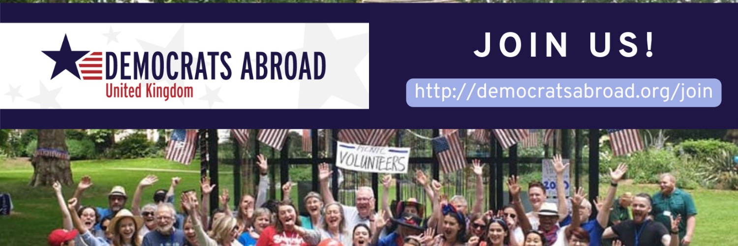 Democrats Abroad UK's banner