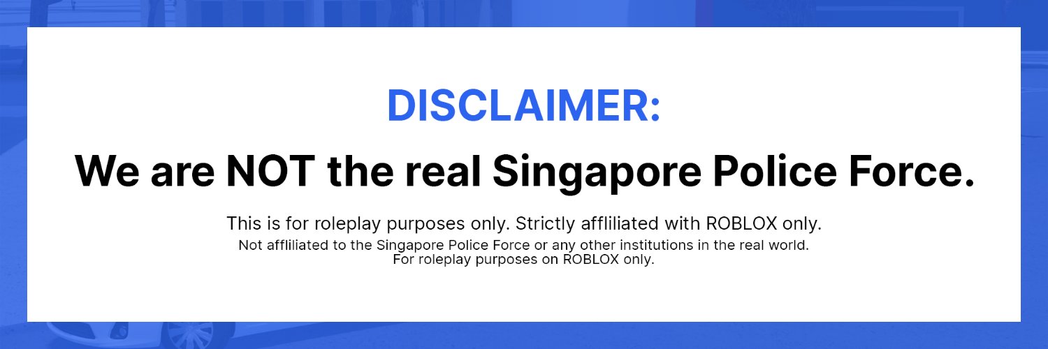 Singapore Police Force of ROBLOX banner