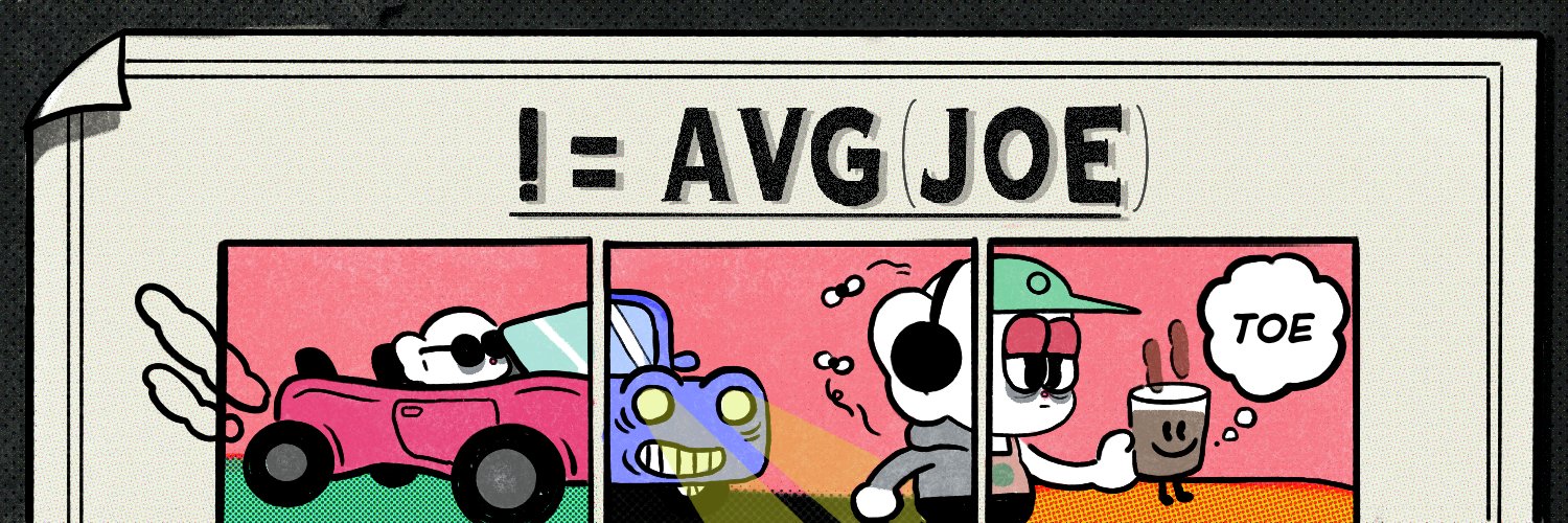 !=Avg(Joe) 📙 Comic Strip NFT 📙 banner