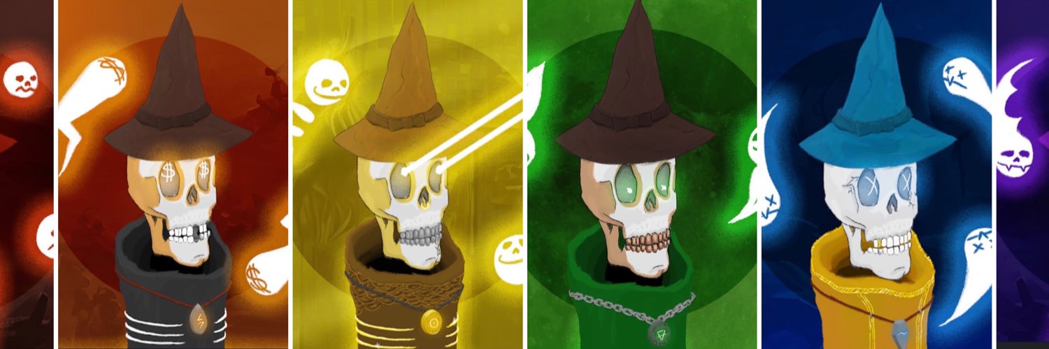 Skull Wizard Arcane University banner