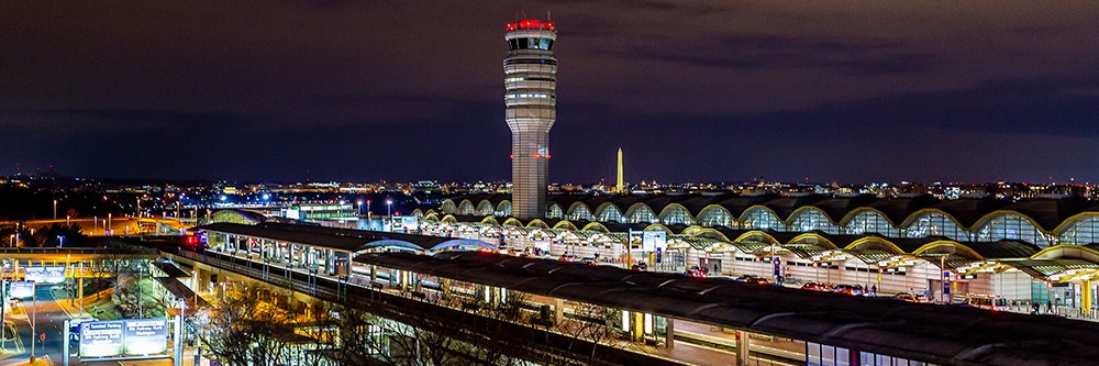 Reagan Airport's banner