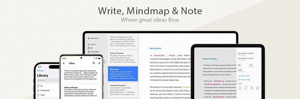 Effie: Write, Mindmap & Note banner