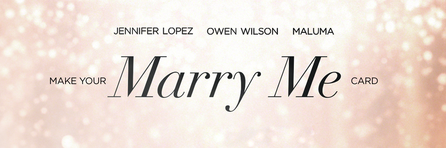 Marry Me Valentine's Card banner