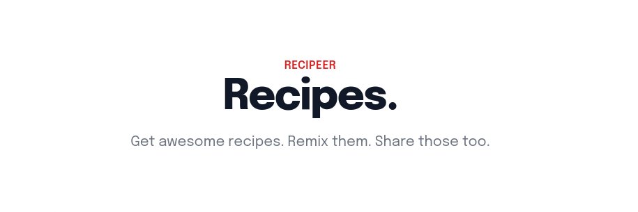 Recipeer.app 🍴 banner