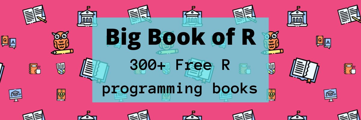 Big Book of R (350+ free R programming books) banner