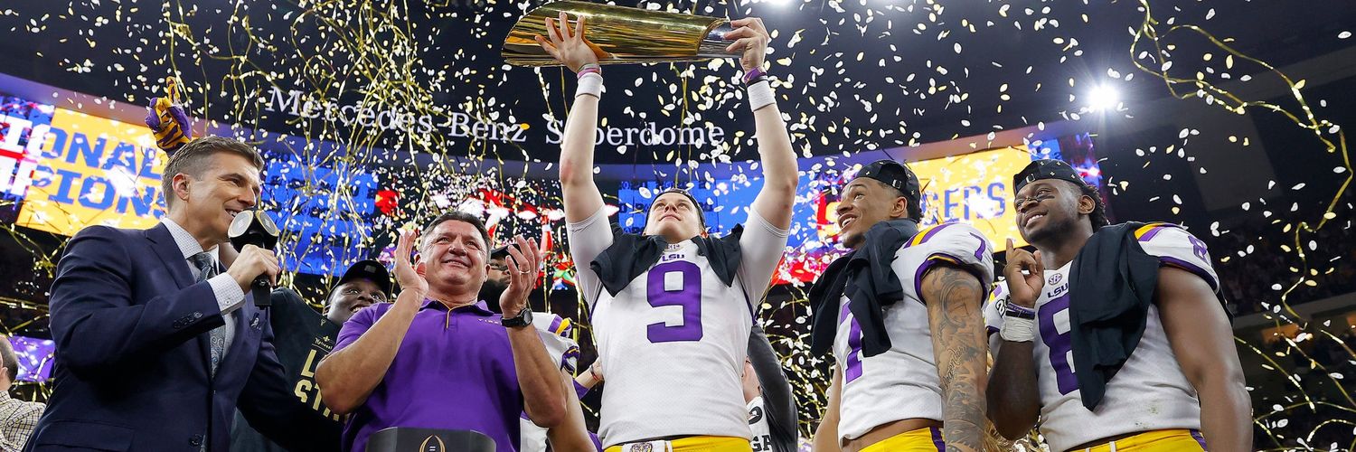 James LSU's banner