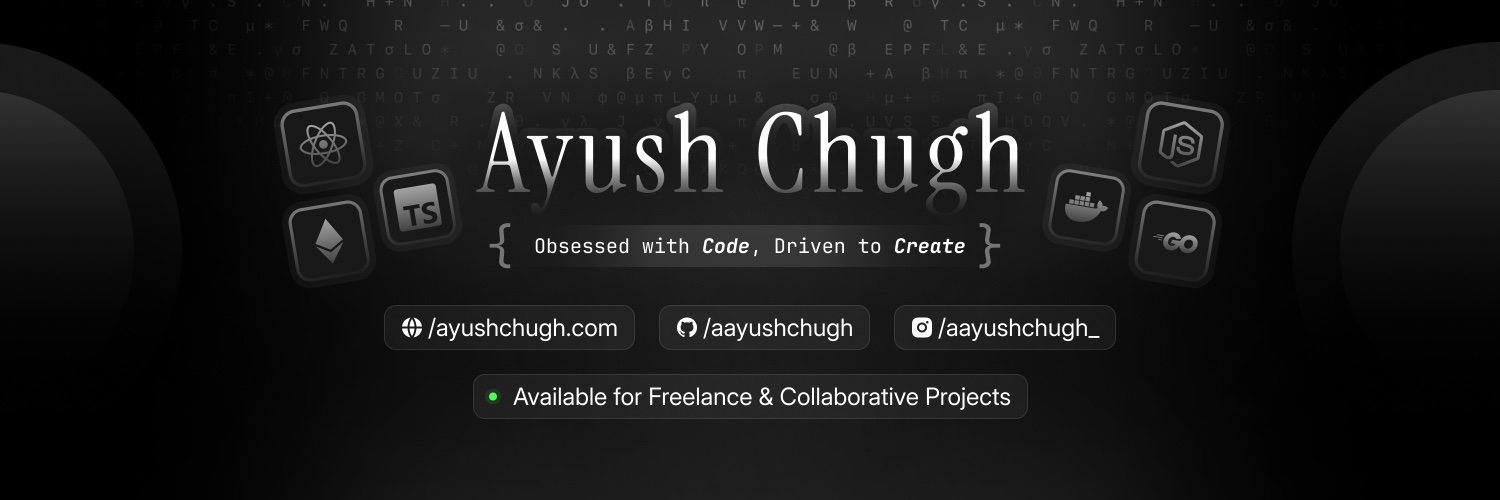 Ayush Chugh's banner