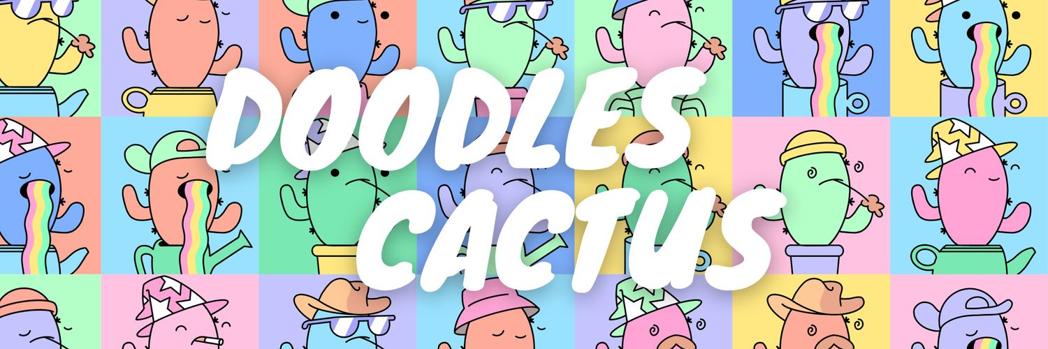 Doodles Cactus banner