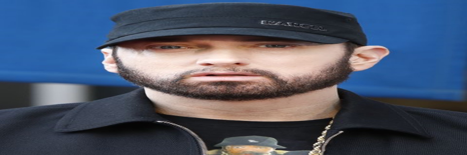 A Eminem fan person banner