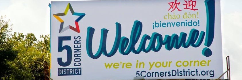 5 Corners District banner