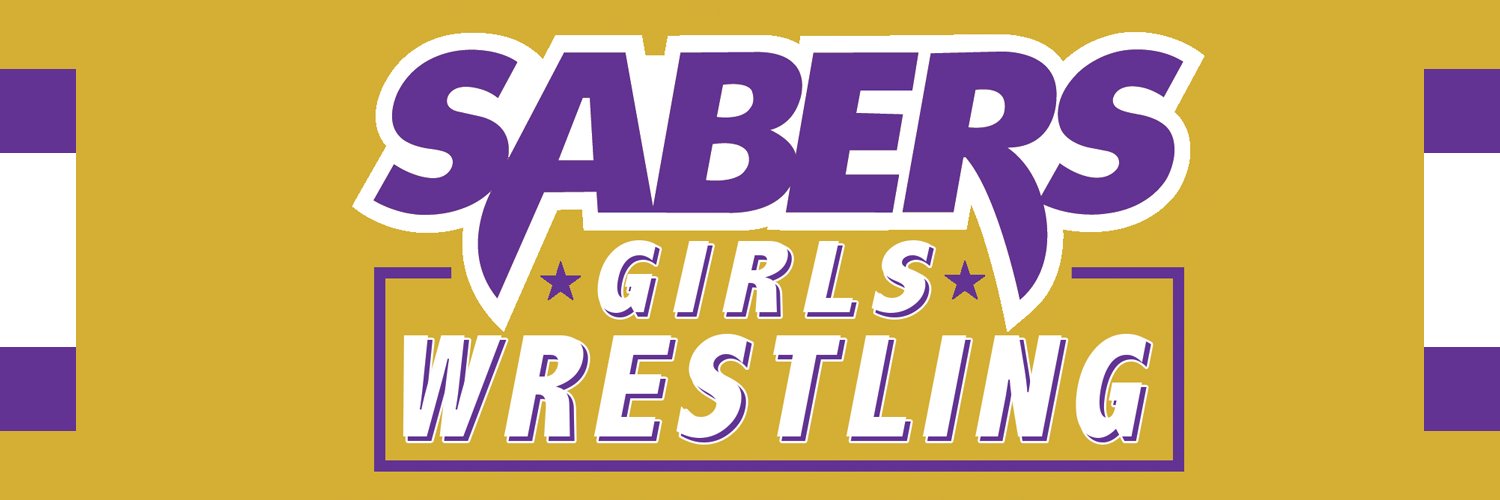 Sabers Girls Wrestling banner