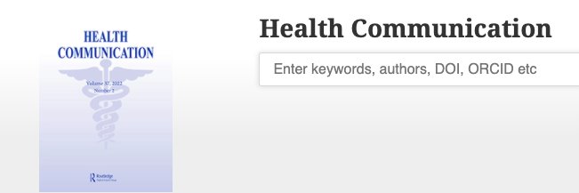 Health Communication banner